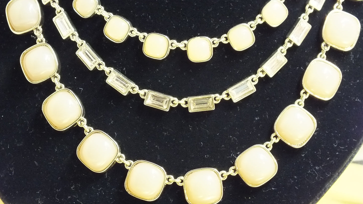 "Ann Taylor" (marked) Gold Tone Necklace