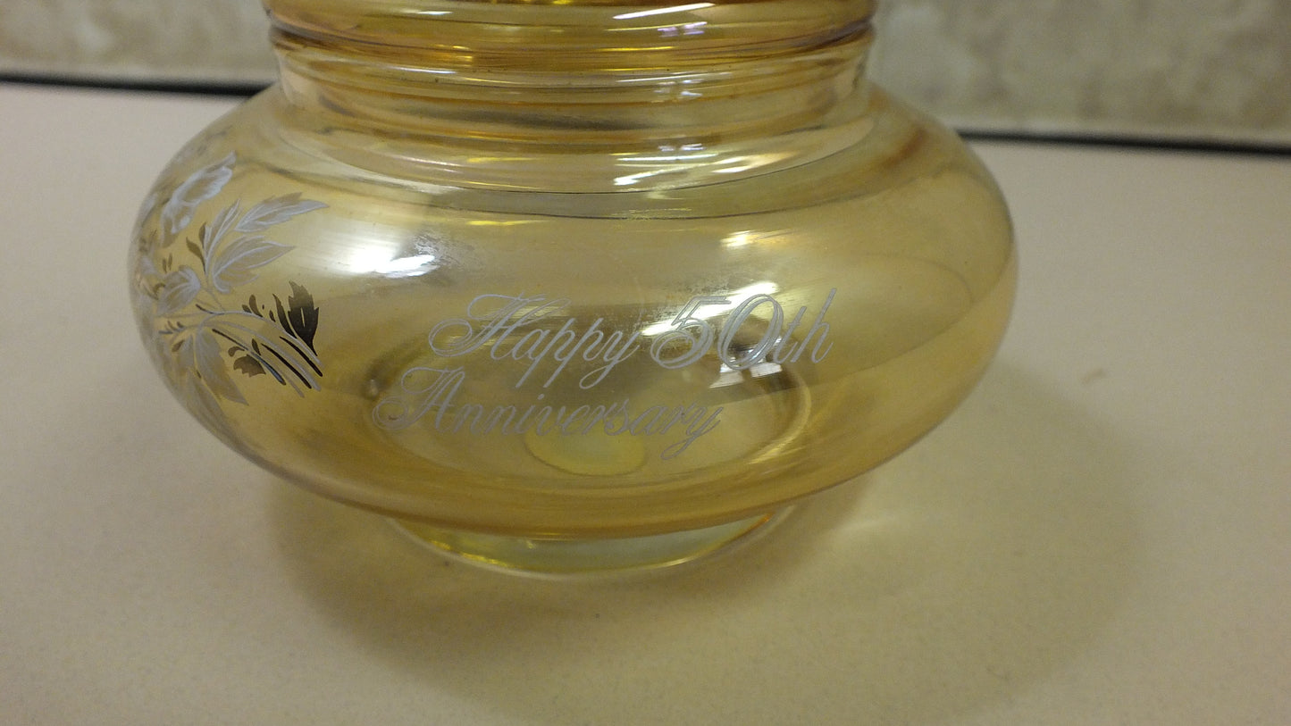 50th Anniversary Glass Bowl with Lid