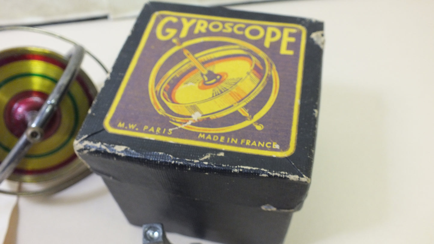 Vintage French Gyroscope with Original Paperwork and Box