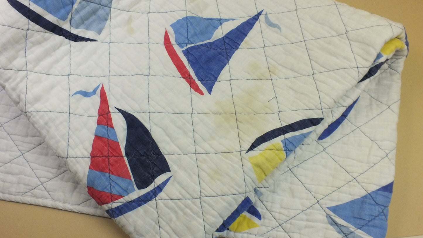 Vintage Sailing Lap Quilt