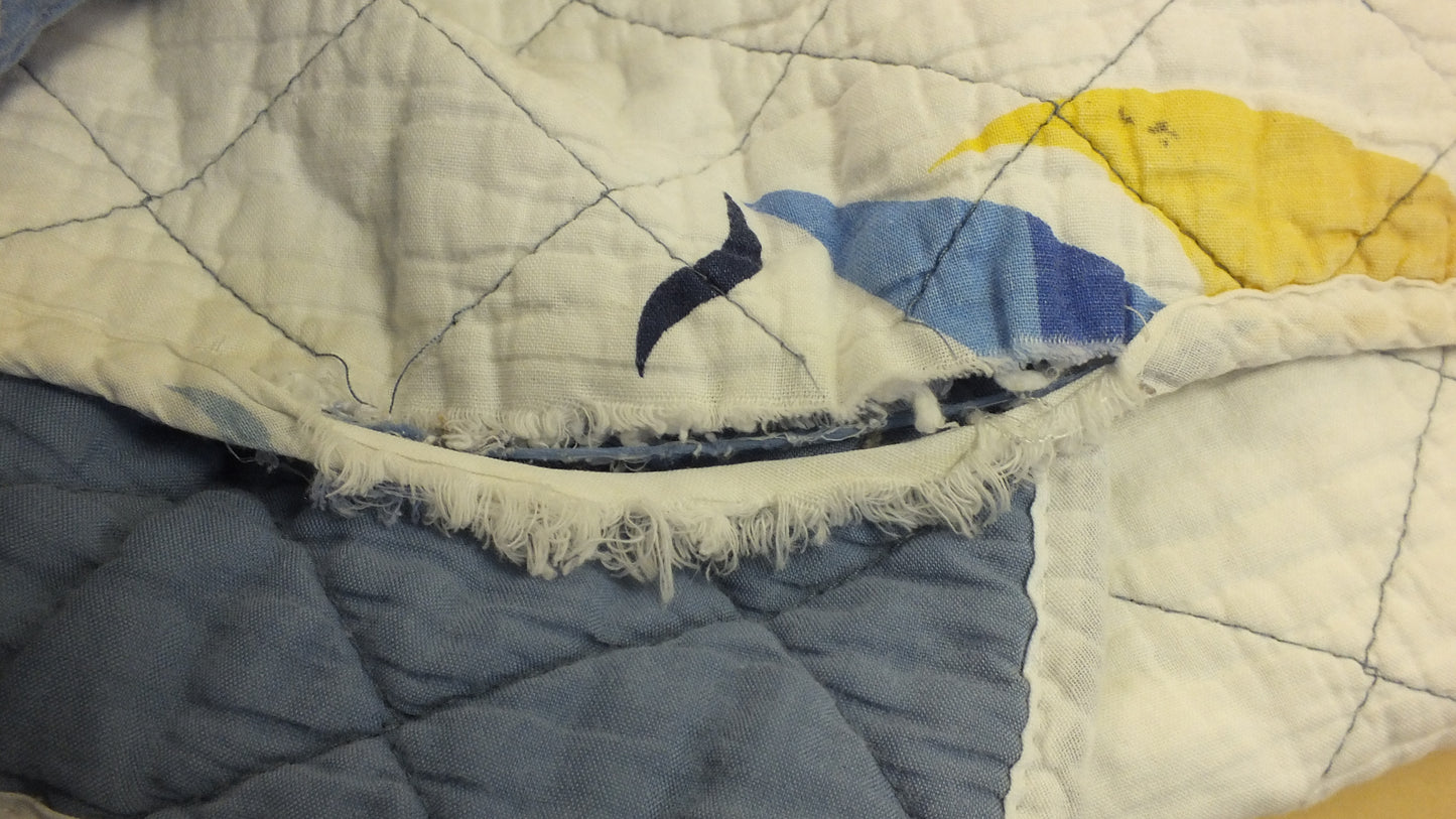 Vintage Sailing Lap Quilt
