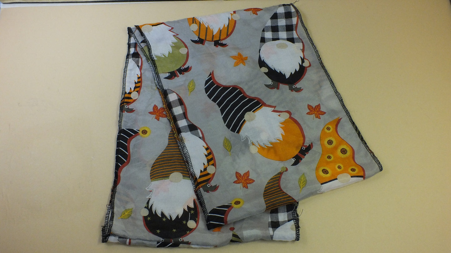 Fall Continuous Scarf with a Gnome Pattern