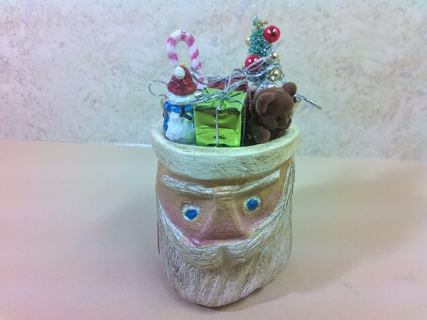 Wood Art by Ray DeBonis: Santa full of toys small