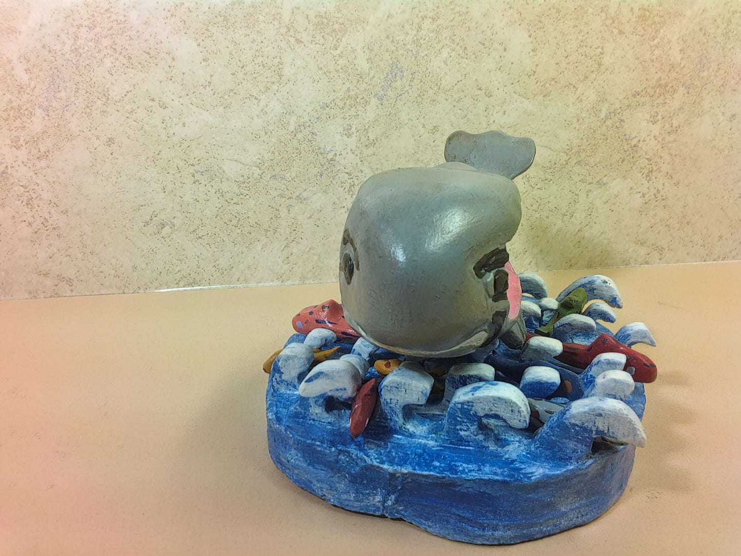 Wood Art by Ray DeBonis: Jona & Whale Wood Carving Small (2022)
