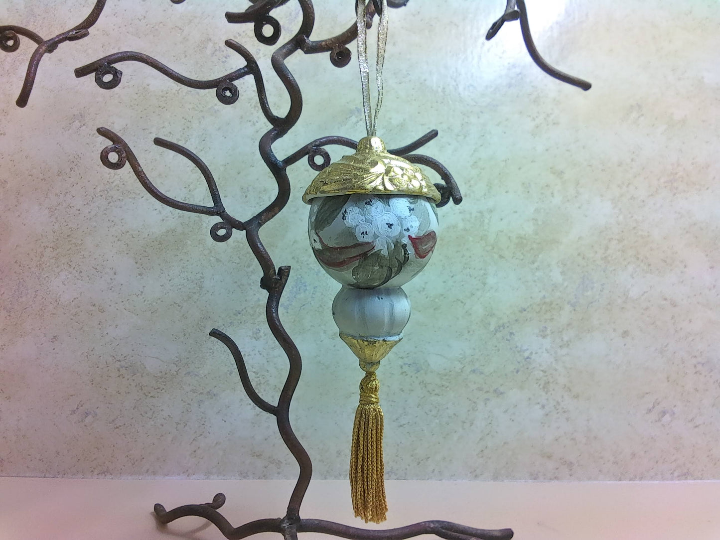 Vintage Ceramic, Hand Painted Ornament