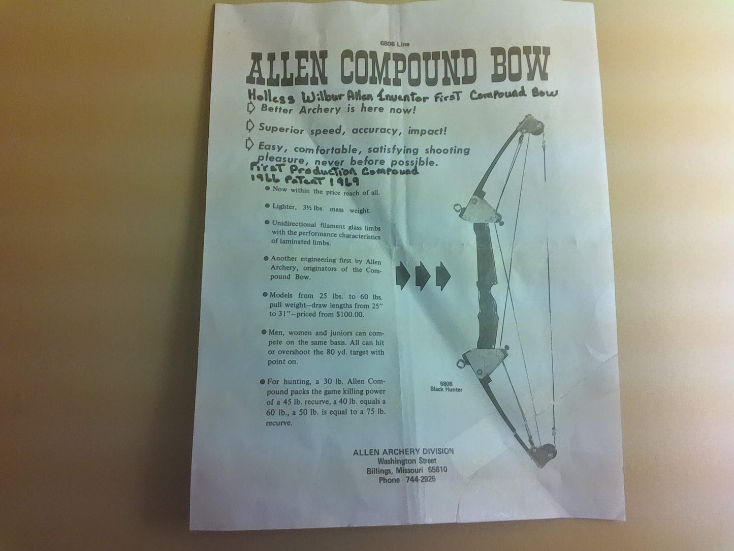 Allen Original Compound Bow