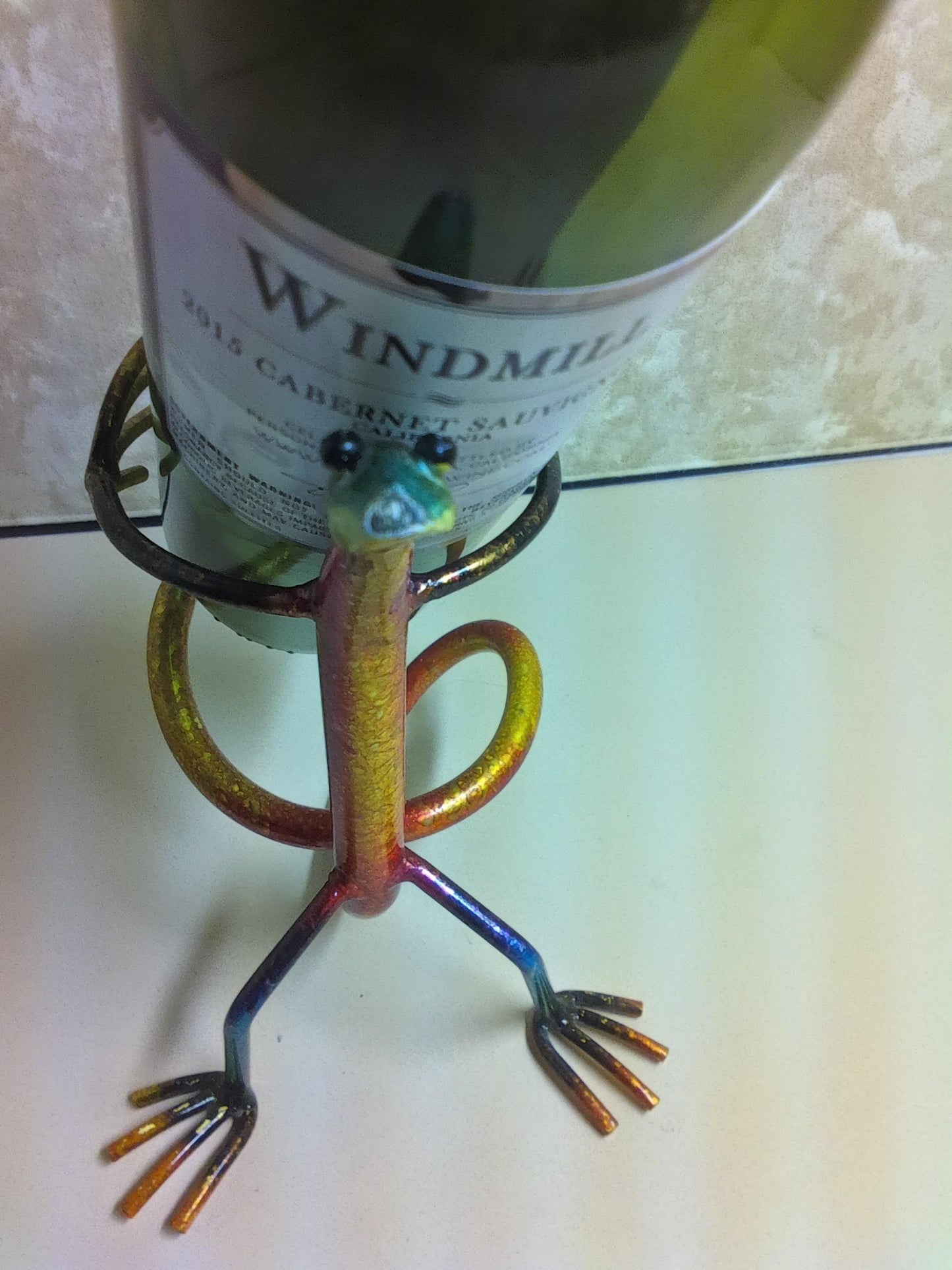 M2400150 - Lizard Art Deco Wine Holder
