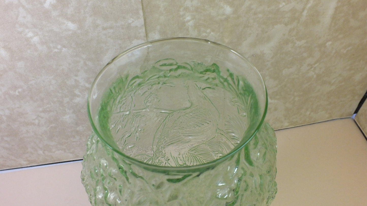 Chantilly Green Peacock Vase.