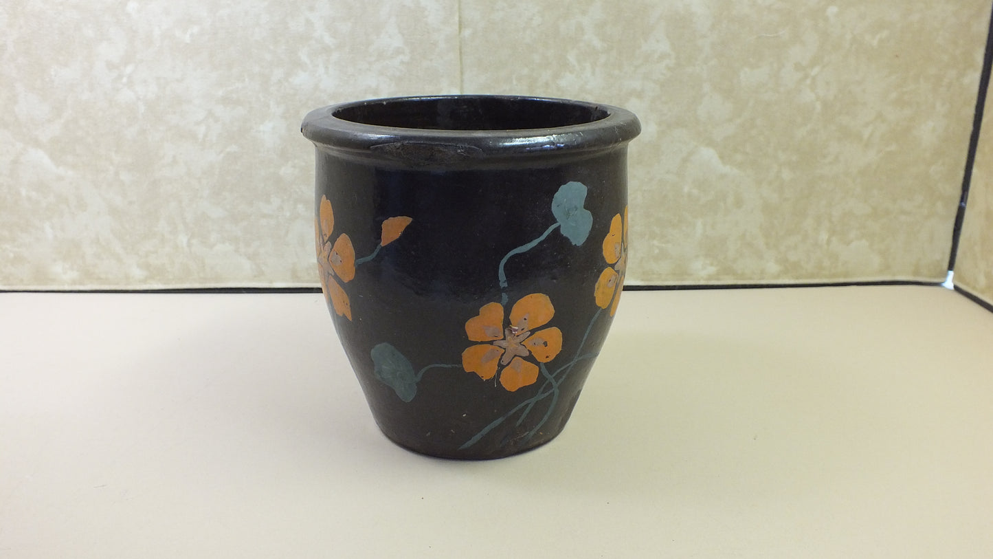 Vintage Brown Flower Pot
