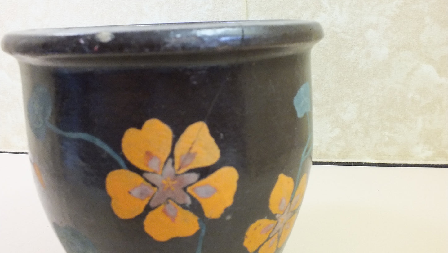 Vintage Brown Flower Pot