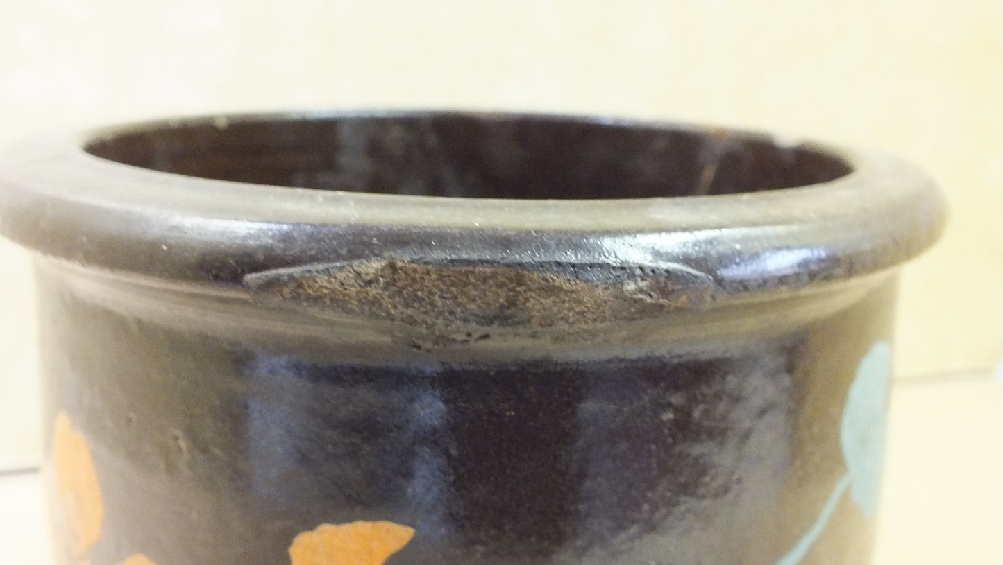 Vintage Brown Flower Pot
