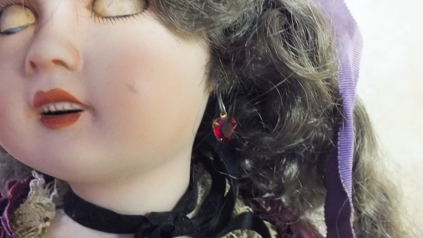 M2400173 - Vintage Porcelain Doll in a Victorian-style gown
