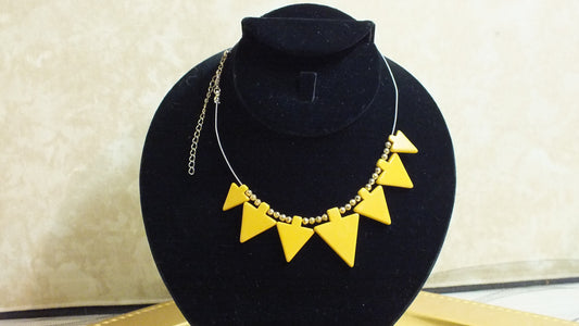 Vintage Yellow Arrow Necklace