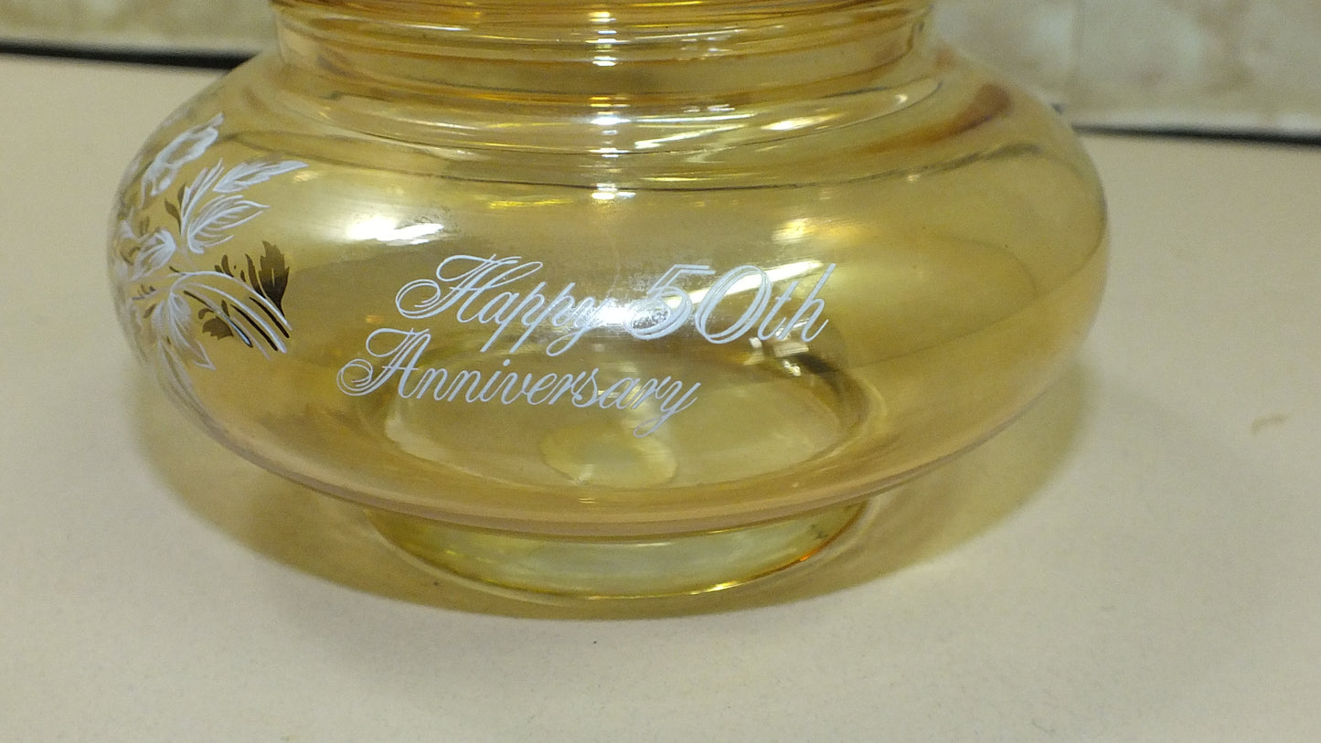 50th Anniversary Glass Bowl with Lid