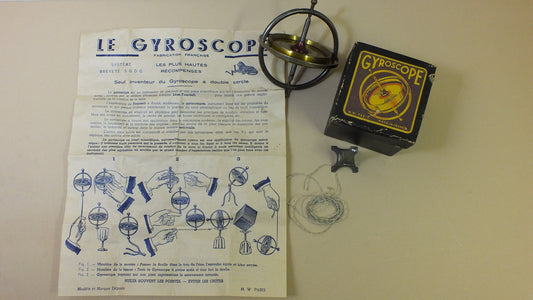 Vintage French Gyroscope with Original Paperwork and Box
