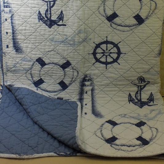 Vintage Nautical Lap Quilt