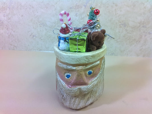 Wood Art by Ray DeBonis: Santa full of toys small