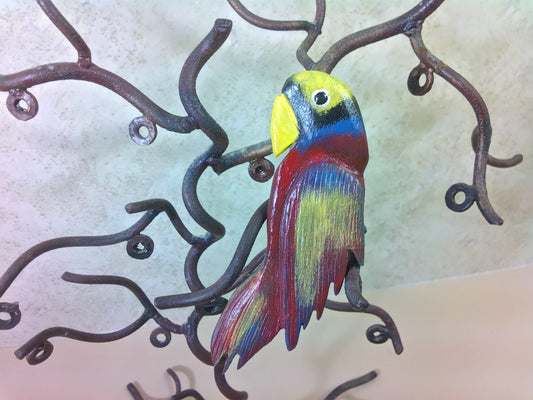 M2400116 - Hand Crafted Parrot Pin - Glossy