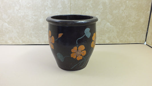 Vintage Brown Flower Pot